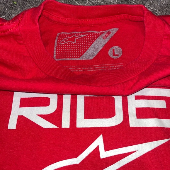 Alpine star Ride Red T-Shirt - Picture 3 of 5